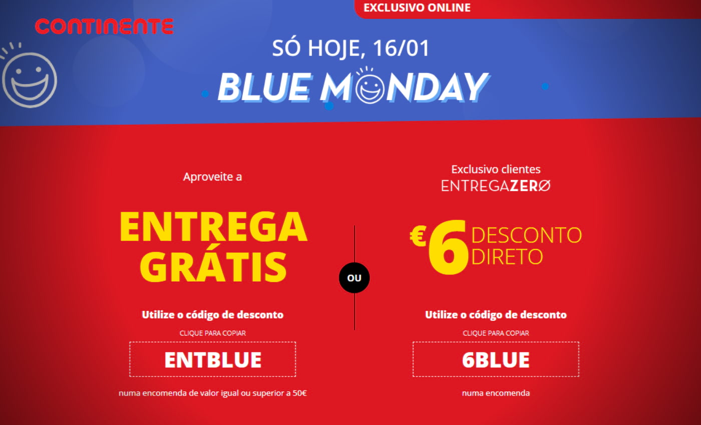 Continente Online - Campanha Blue Monday