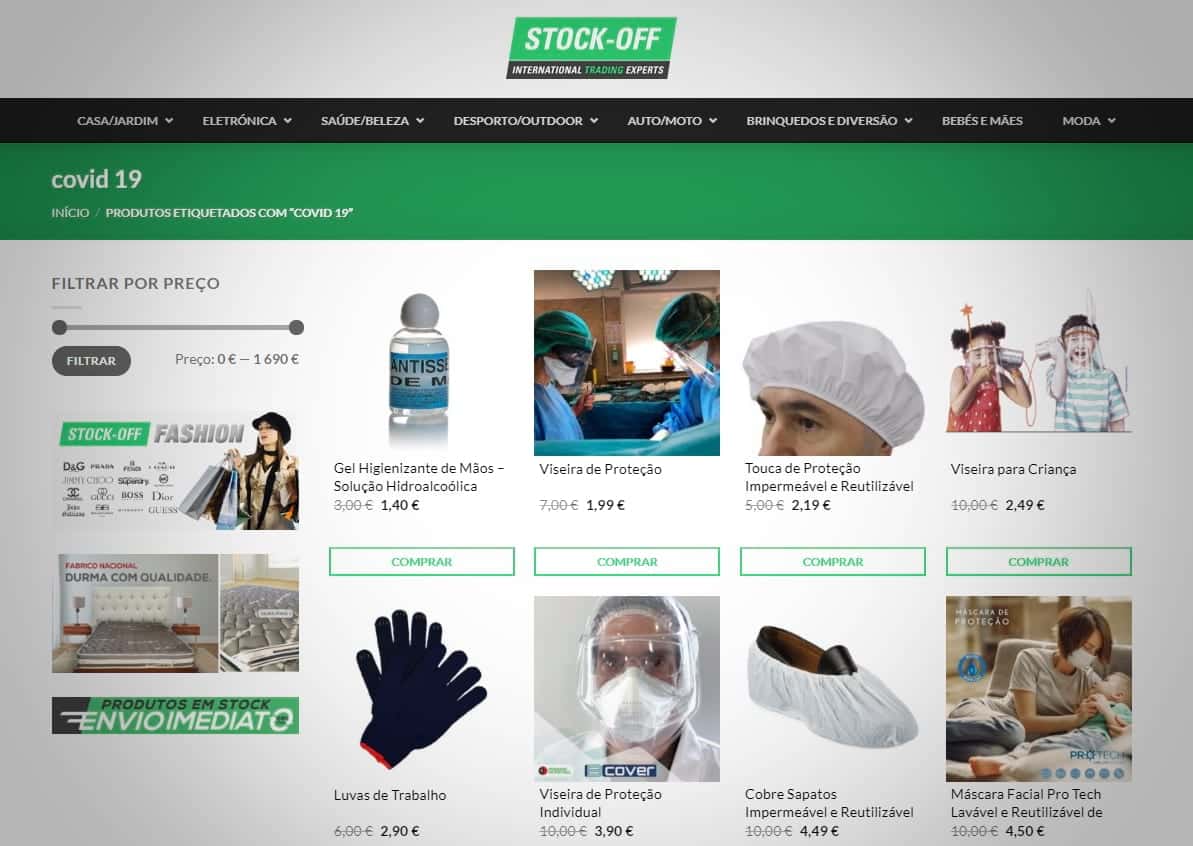 Stock-Off - Produtos Anti-Covid