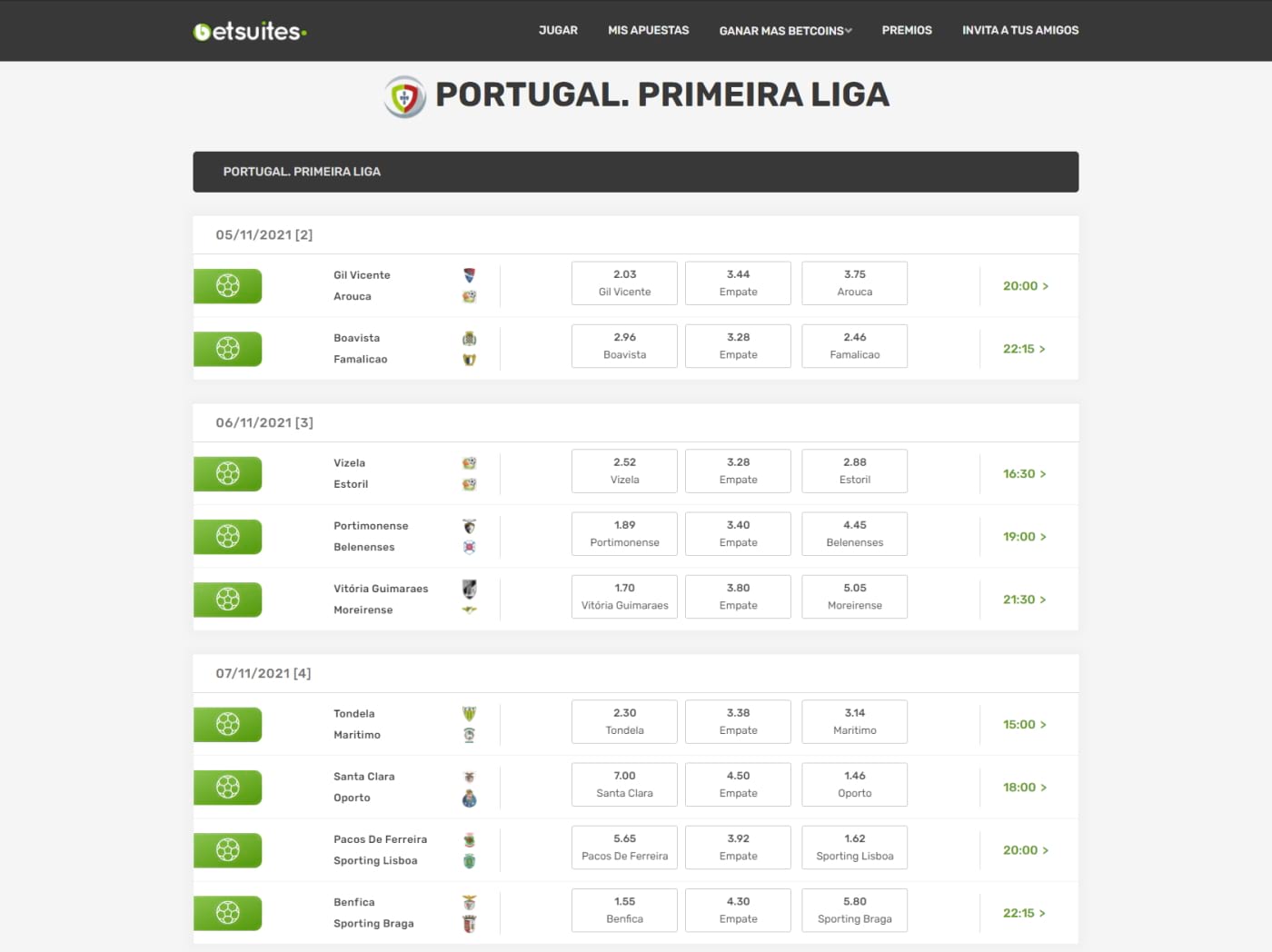 Betsuites - Primeira Liga - Portugal
