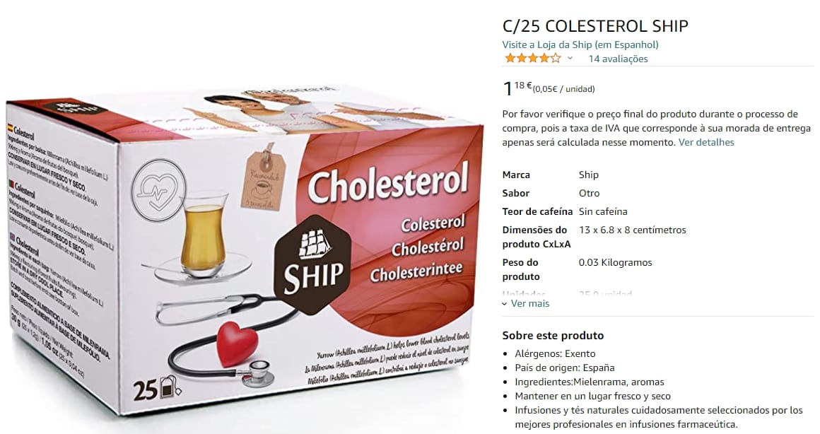 Infusão Colesterol - Amazon