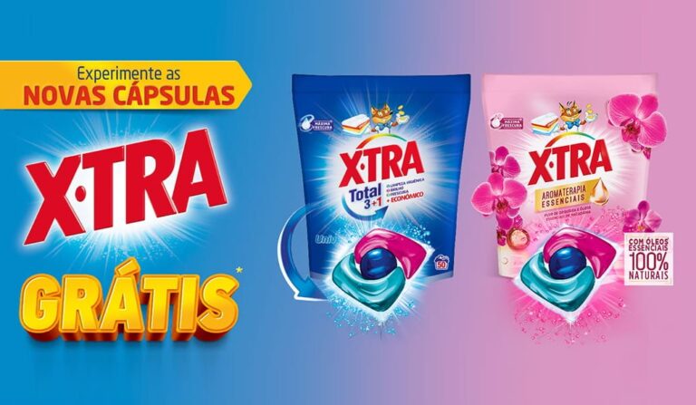 Experimente Grátis: Detergente X-tra Triocaps