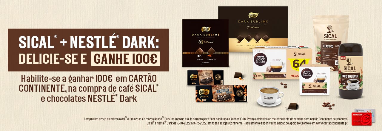Sical + Nestlé Dark: Delicie-se e ganhe 100€