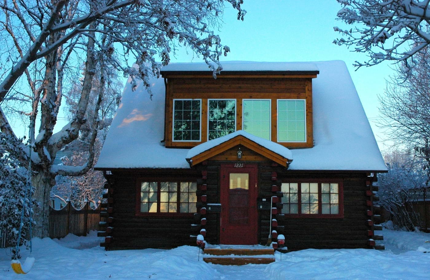 Casa com neve