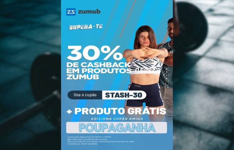 Oportunidade: Cashback de 30% em produtos Zumub!