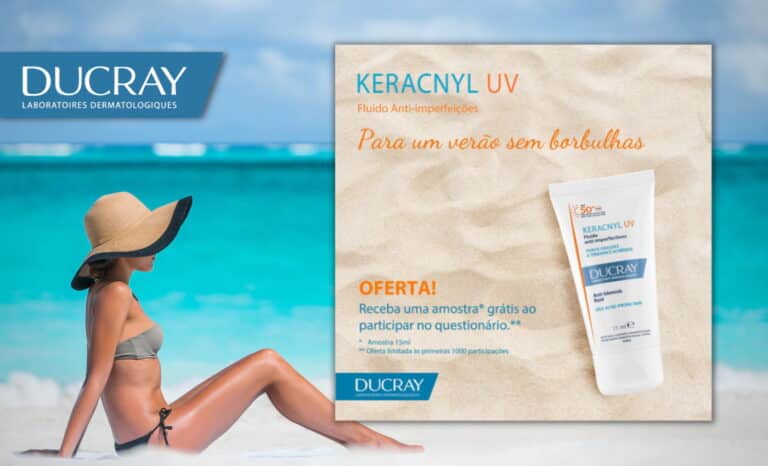 Amostras Grátis: Fluido anti-imperfeições Keracnyl UV da Ducray