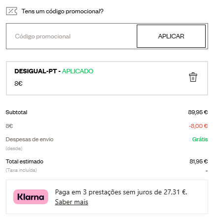 Código promocional - Desigual