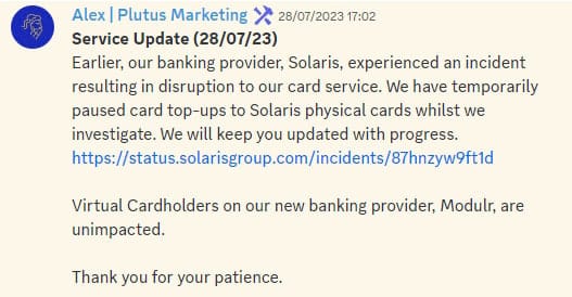 Plutus - Problemas com Solaris