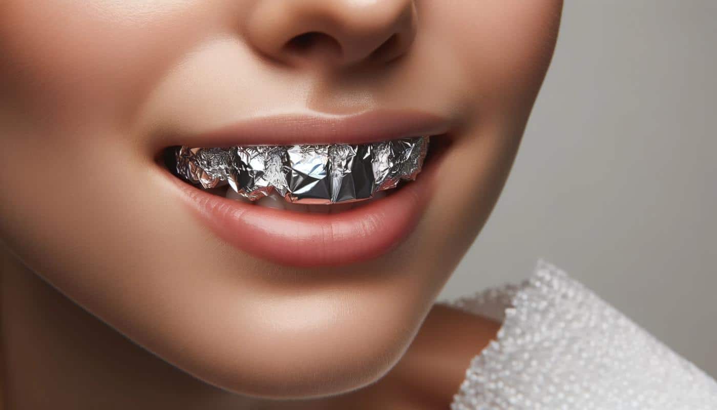 Clarear dentes com folha de alumínio