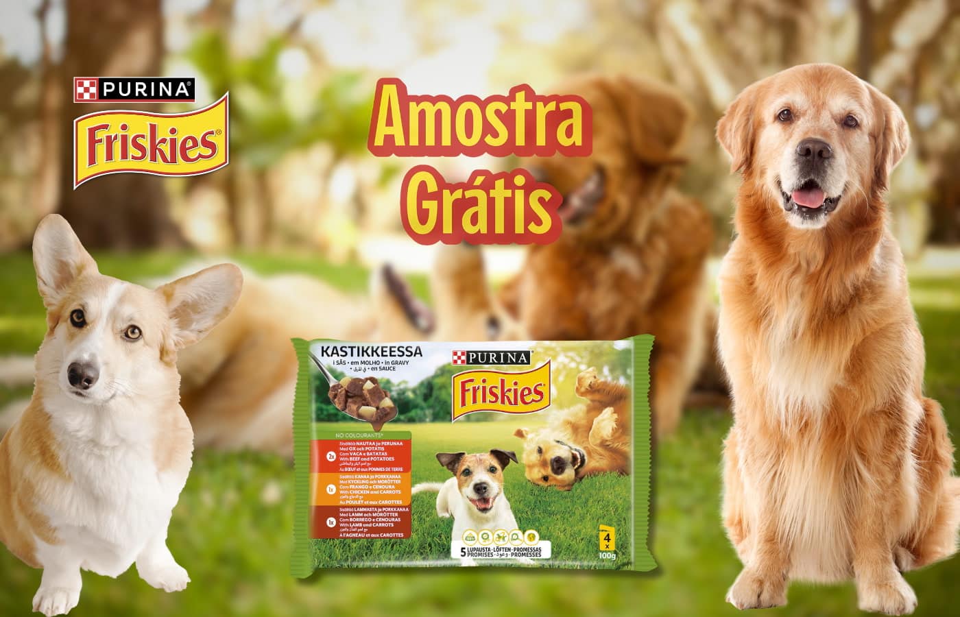 Amostra Grátis - Comida húmida Friskies para cão