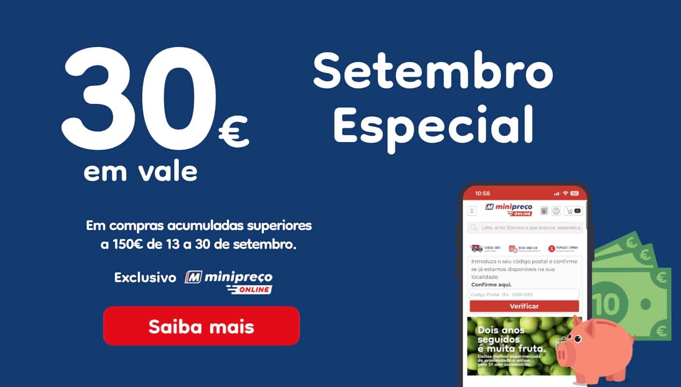 Minipreço oferece vale 30€