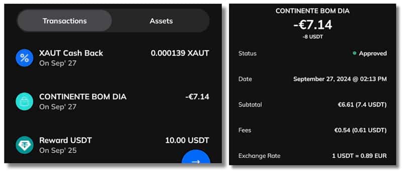 Compra efetuada com Oobit