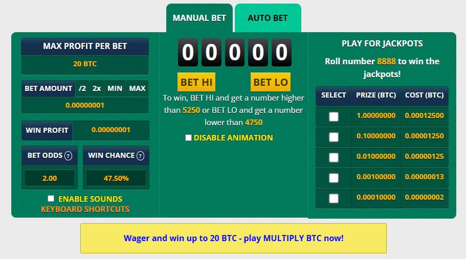 Freebitco.in - Multiply BTC