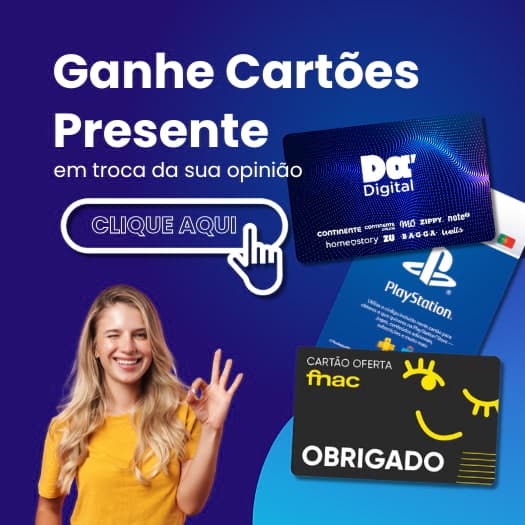 Ganhar cartões presente com inquéritos online