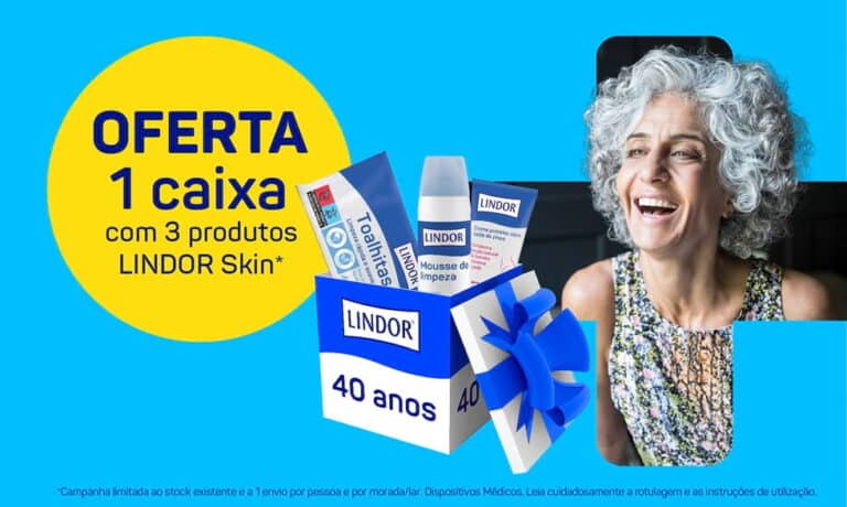 Grátis - Caixa com 3 produtos LINDOR Skin