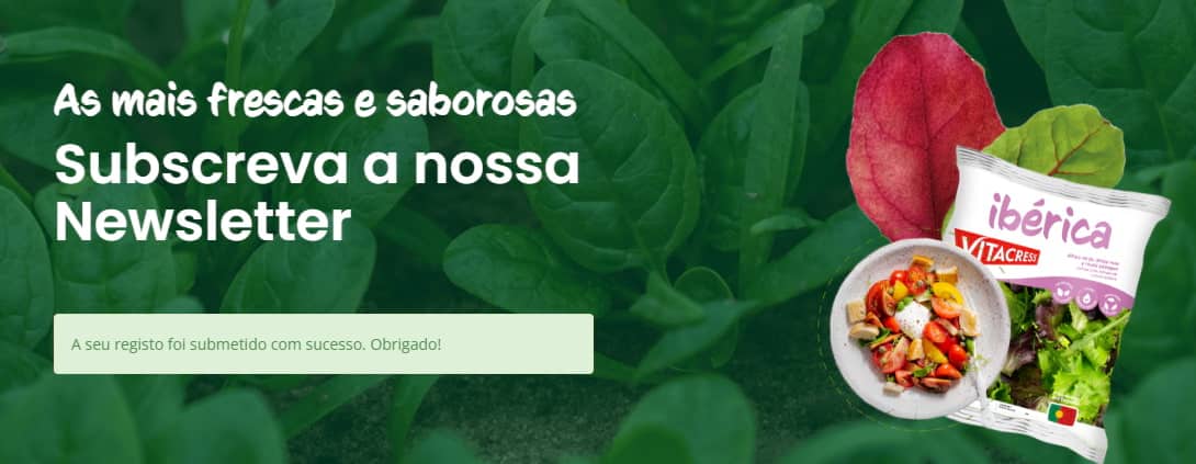 Registo na newsletter da Vitacress