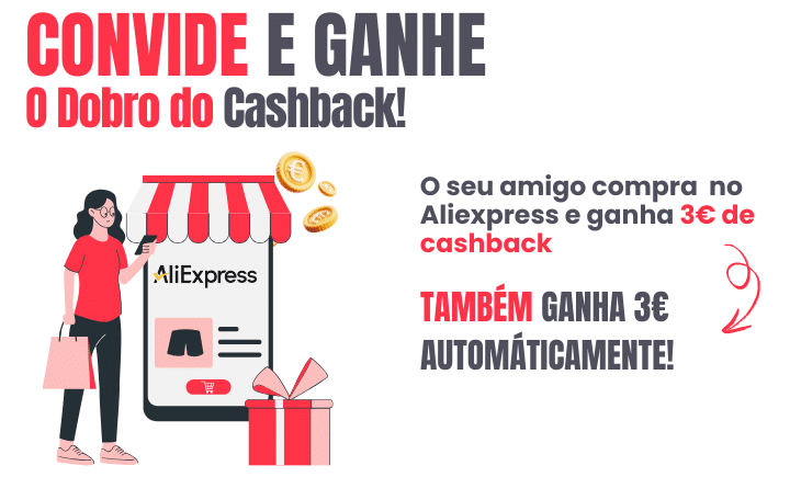 Beruby - Campanha Convide e Ganhe - Exemplo de cashback no Aliexpress