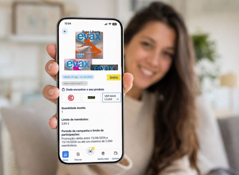 Campanha Evax Liberty na app Poupar é Ganhar