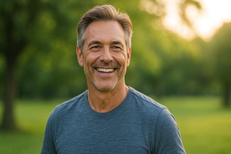 Homem de meia idade saudável