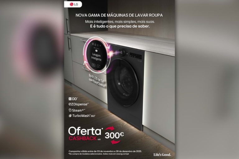Cashback em máquinas de lavar e secar roupa LG