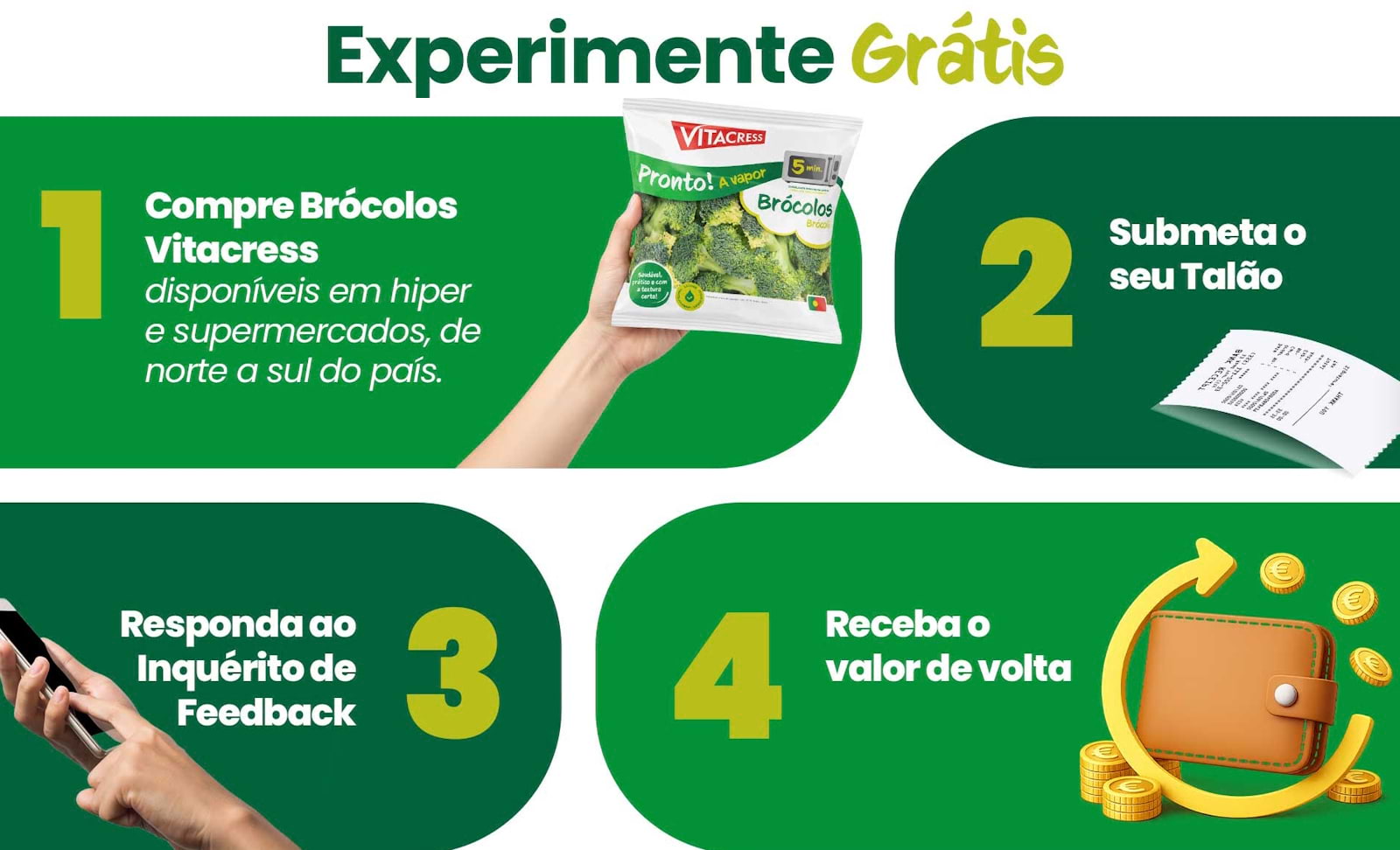 Experimente Grátis - Brócolos Vitacress