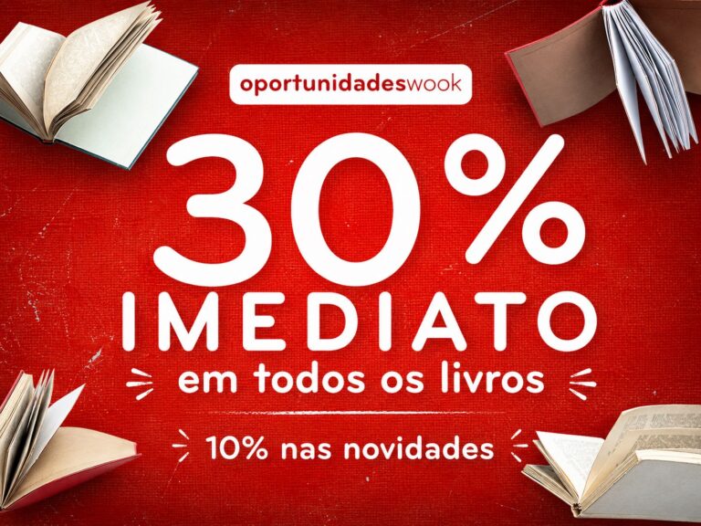 Wook: 30% de desconto imediato em livros (só hoje, 7 de maio)