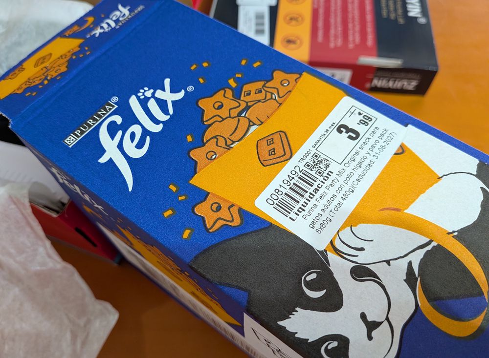 Purina Felix Party Mix Original - pack de 8 saquetas de 60g