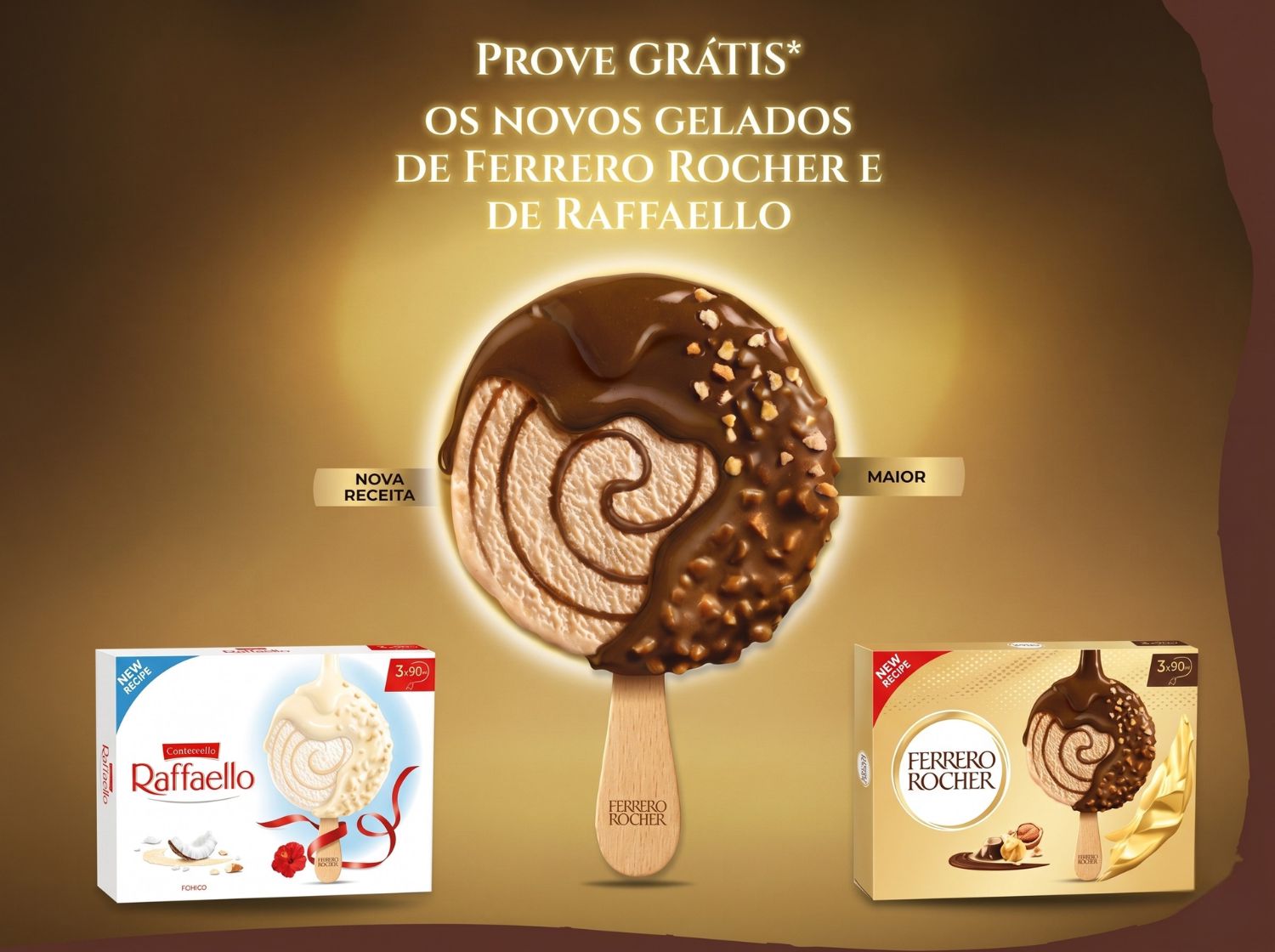 Gelados Ferrero Rocher e Raffaello com campanha Prove Grátis