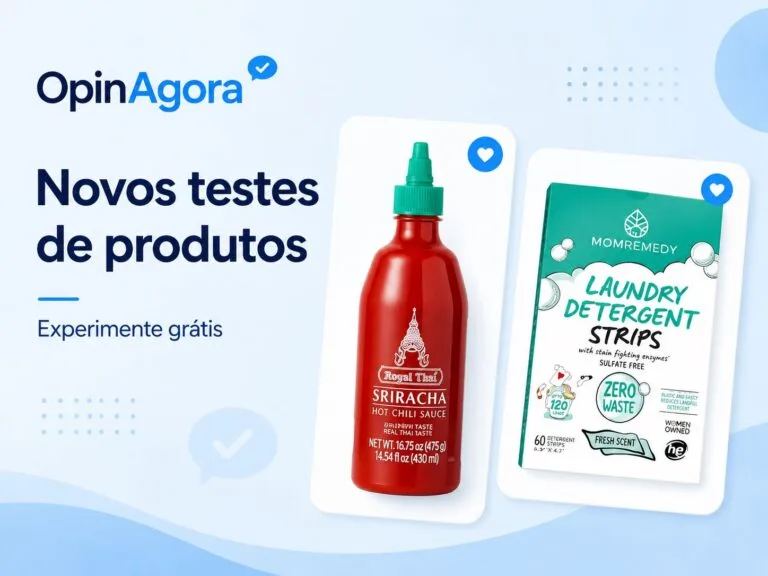 OpinAgora com produtos grátis: molho Royal Thai Sriracha e folhas de detergente para lavandaria