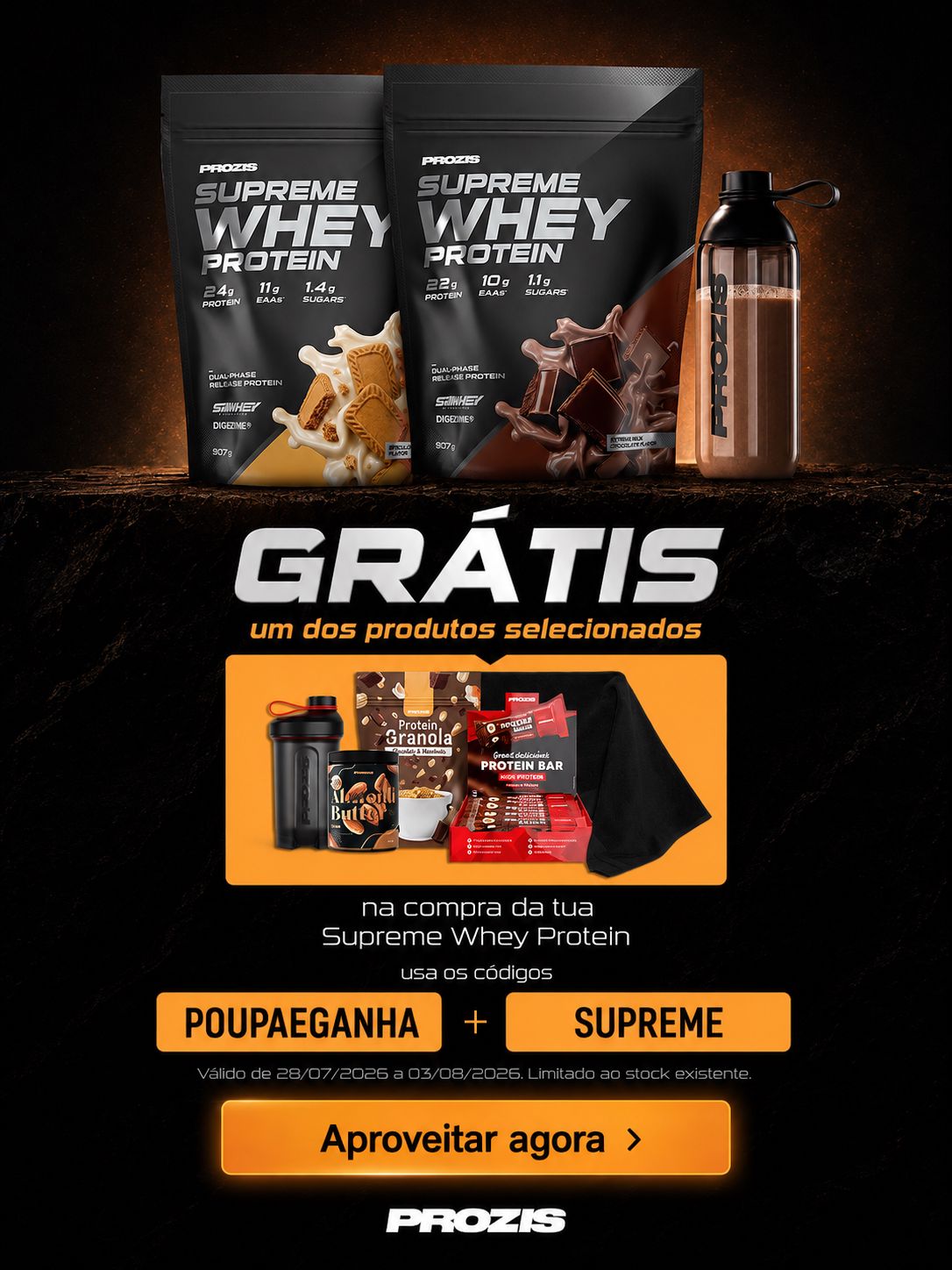 Prozis - Oferta na compra de Supreme Whey