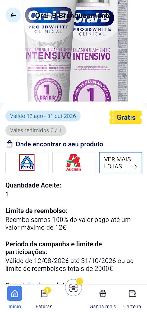Oferta Oral-B na app Poupar é Ganhar