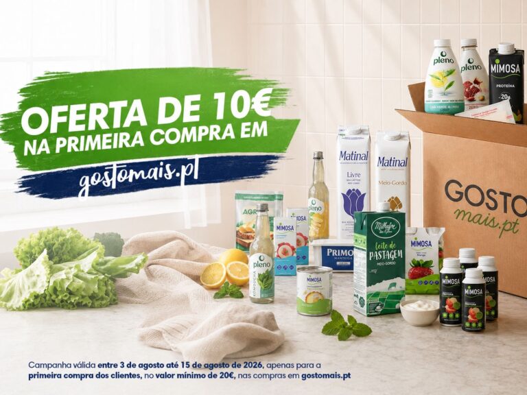 Campanha Gosto Mais com 10€ de desconto numa primeira compra mínima de 20€