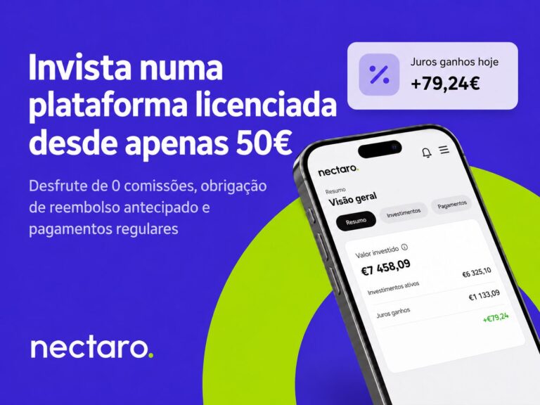 Nectaro, plataforma de investimento licenciada com investimento mínimo de 50€ e sem comissões