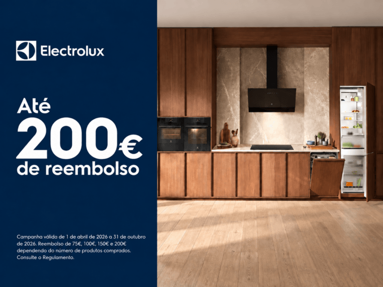 Campanha Electrolux com até 200€ de reembolso na compra de eletrodomésticos