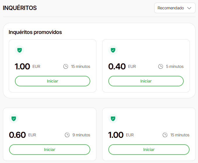 Inquéritos disponíveis na Netsonda