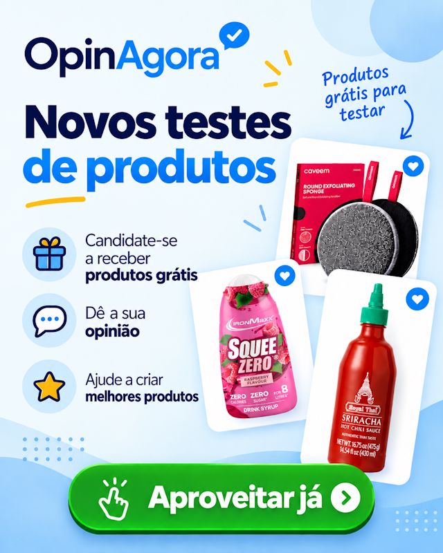 OpinAgora: candidate-se a receber produtos grátis para testar e dar a sua opinião