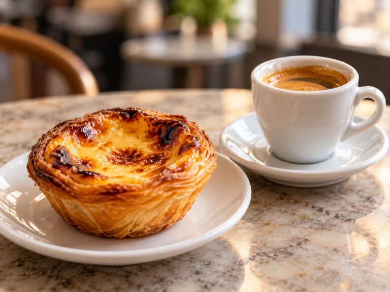 Café e pastel de nata