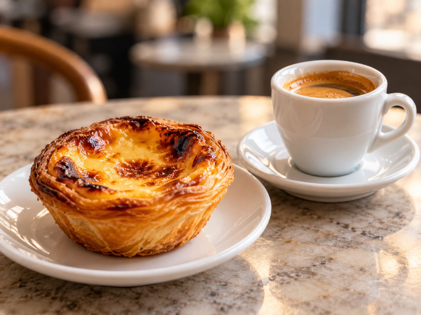 Café e pastel de nata
