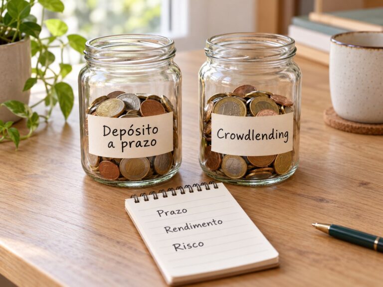 Depósito a prazo ou crowdlending? Comparar prazo, rendimento e risco