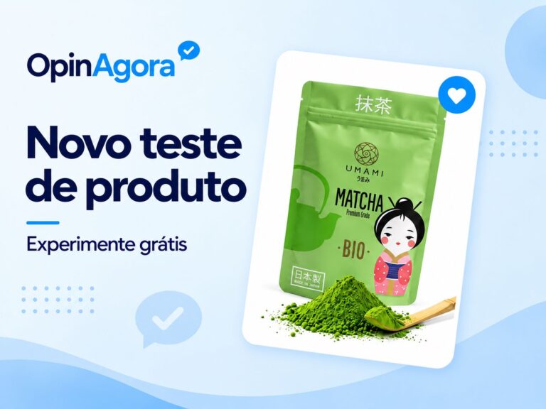 OpinAgora - novo teste grátis de chá matcha