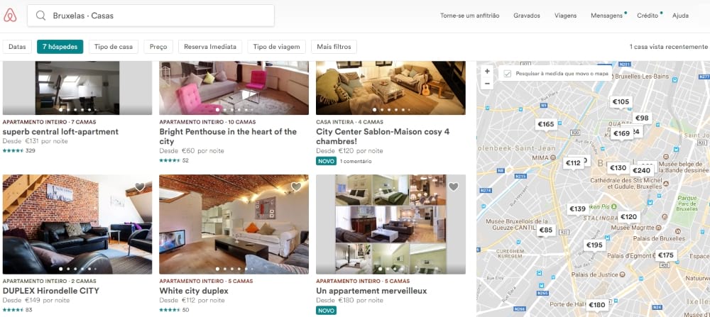 Airbnb - Alojamentos em Bruxelas