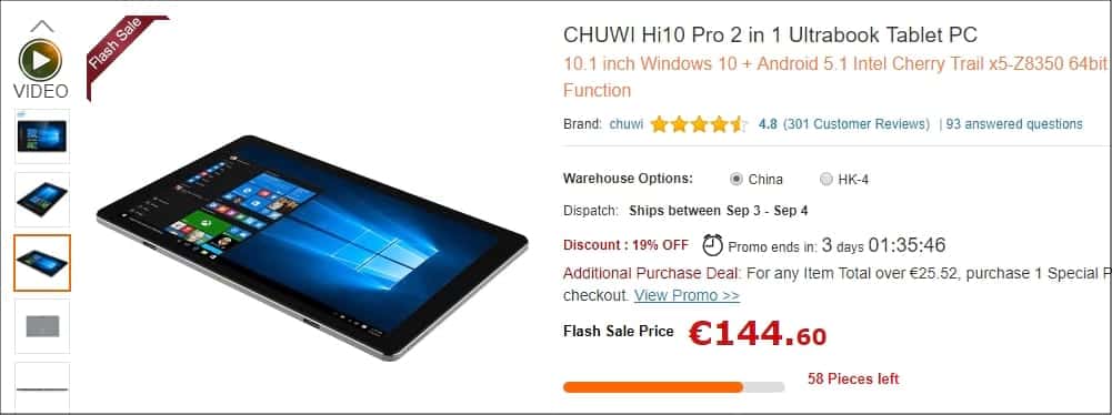 Tablet CHUWI Hi10 Pro