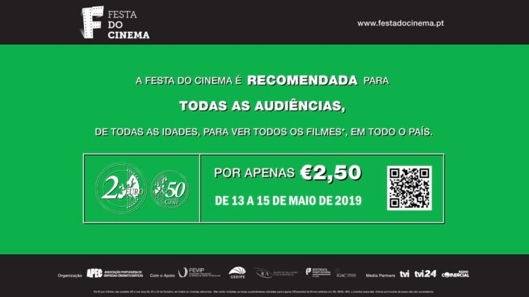Festa do Cinema: Bilhetes a 2.50€ em Todo o País