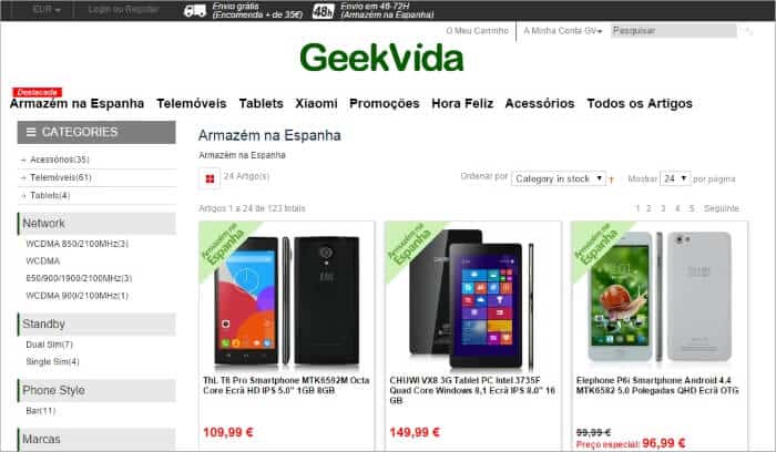 GeekVida – Telemóveis, tablets e muito mais, com envios de Espanha em 48h