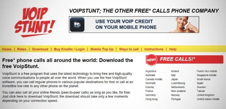 Voip Stunt: Chamadas Gratuitas entre Telefones Fixos